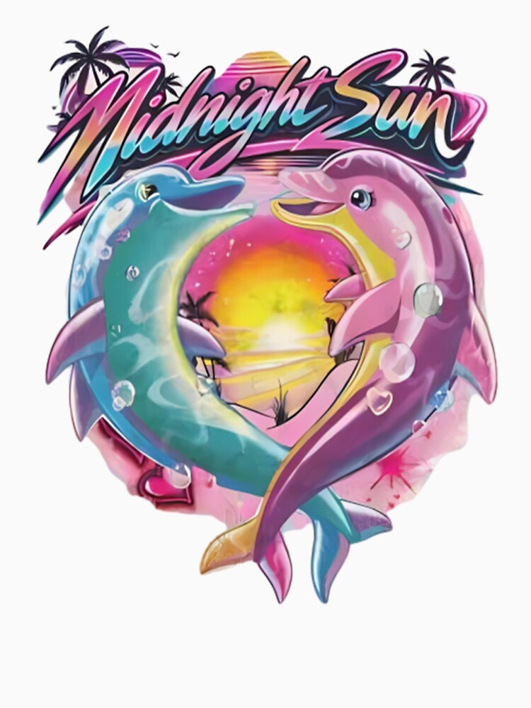 Vintage Zara Larsson Midnight Sun Dolphin Graphic, Retro Pop Concert Tee by HyphThonia