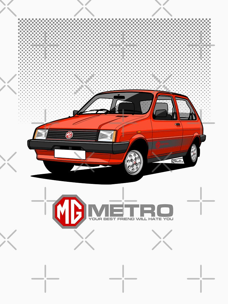 MG Metro - single Illustration - Red by RJWautographics