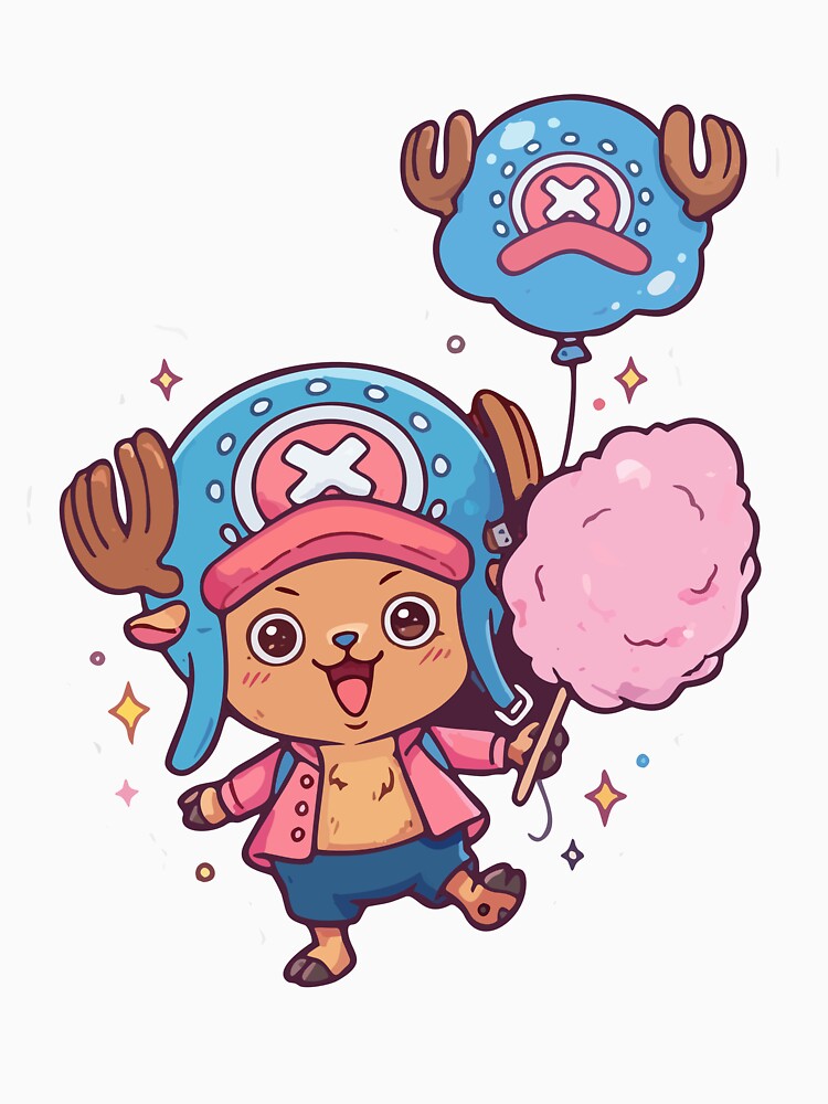 Kawaii character with cotton candy in anime style by Koikts