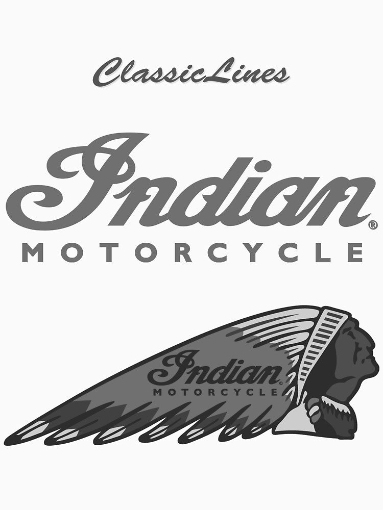 ClassicLines: Vintage Motorcycle Logos: Indian Motorcycle... by CMYmerch