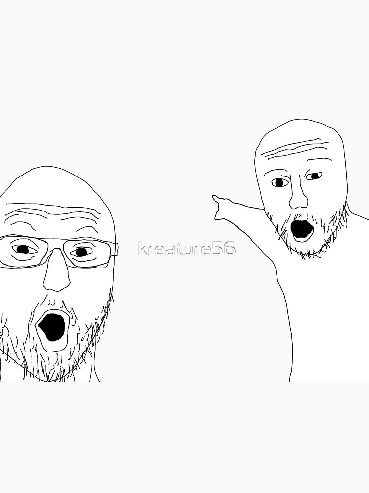 Iconic Soyjak Pointing Meme Doodle by kreature56