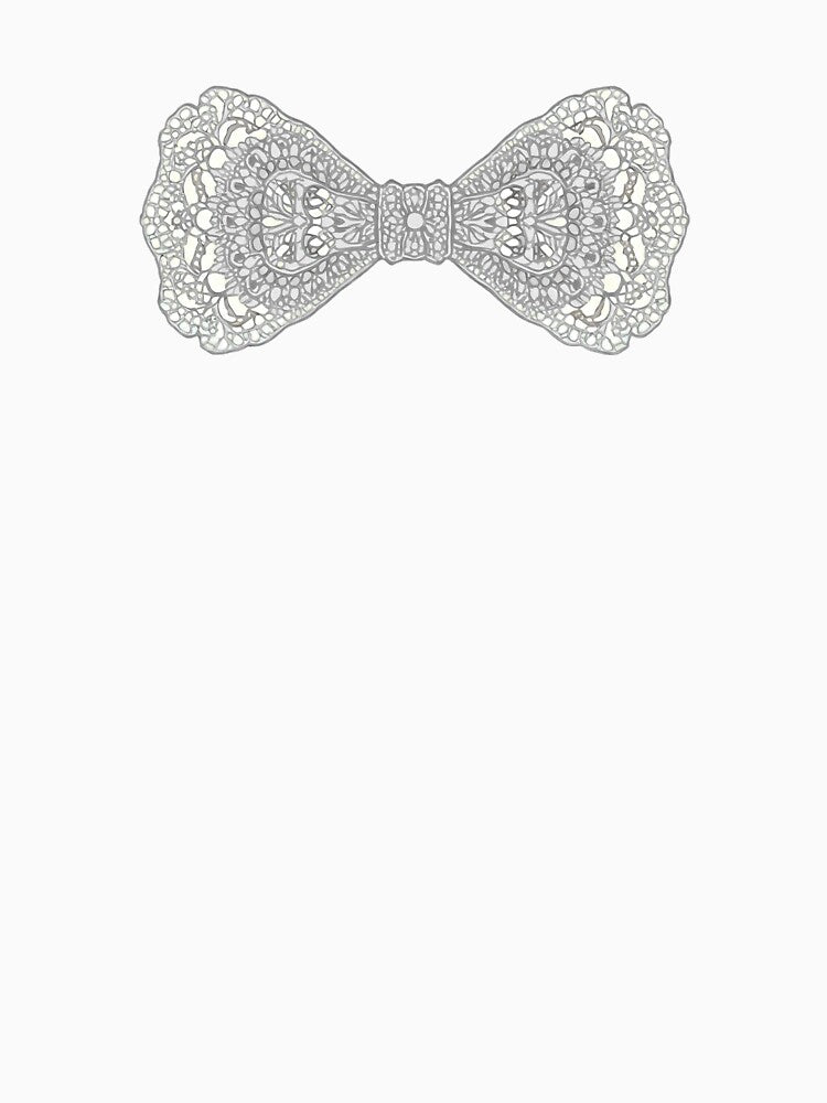 White floral lace bow by uunaa