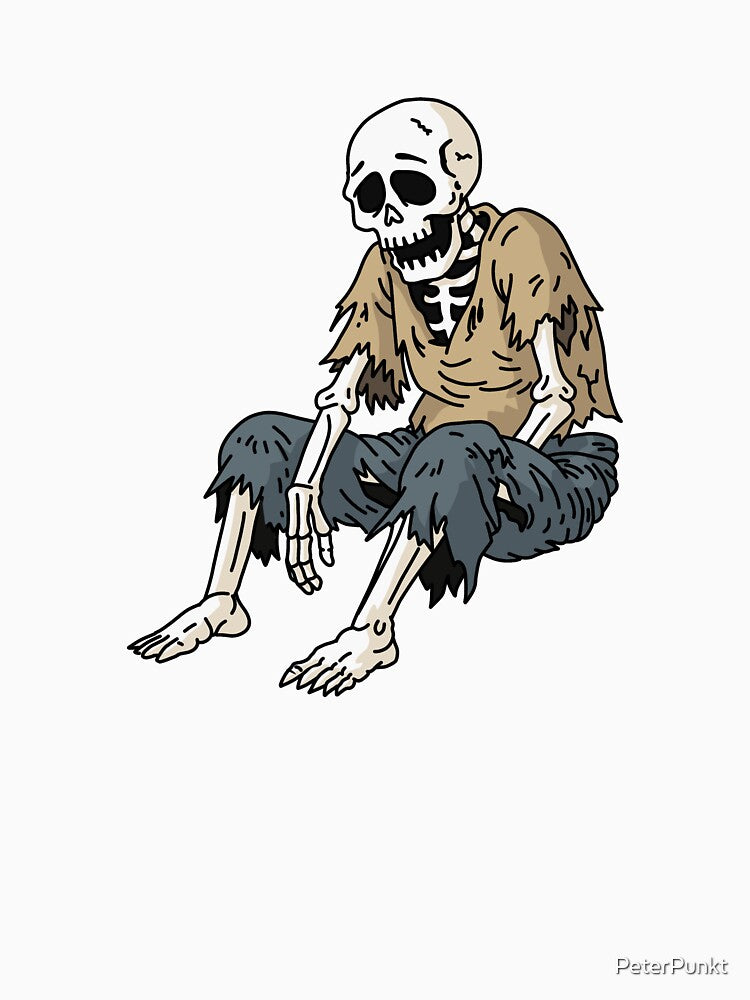 Skeleton sitting by PeterPunkt