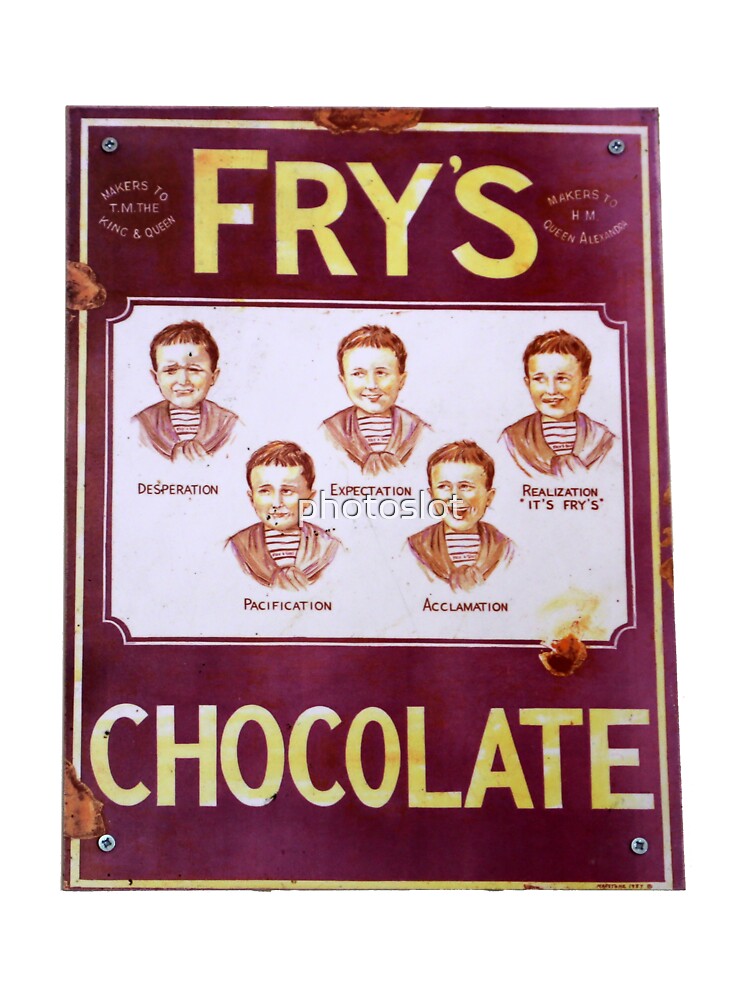 Vintage chocolate advertising poster by photoslot