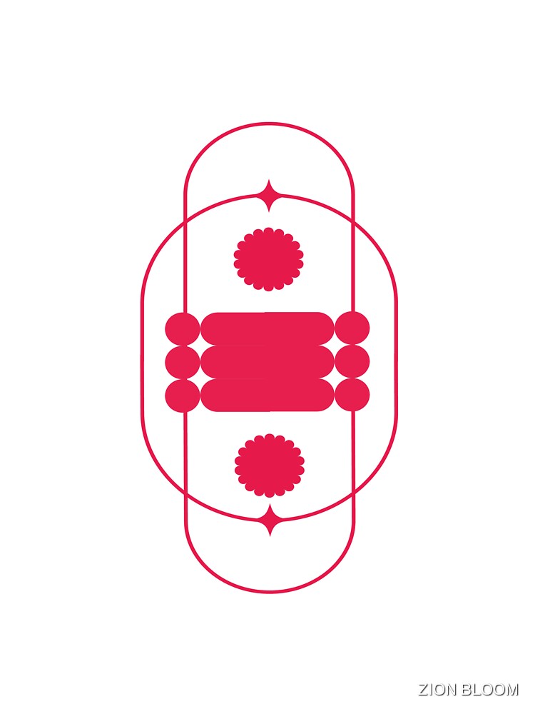 Modern vibrant abstract geometric design by ZION BLOOM
