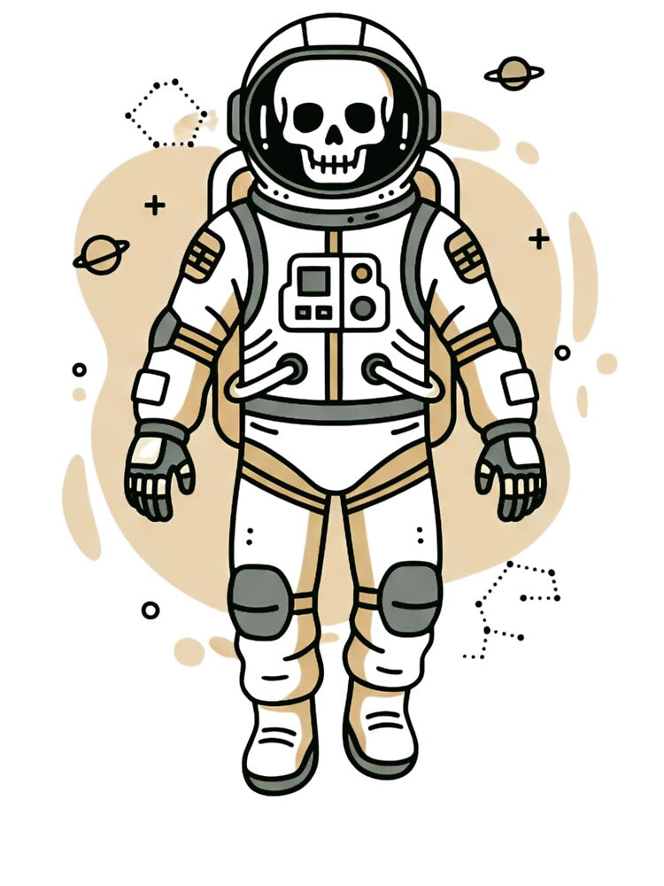 ASTRONAUT | Minimalist Skeleton Streetwear Art by DEADLINE.