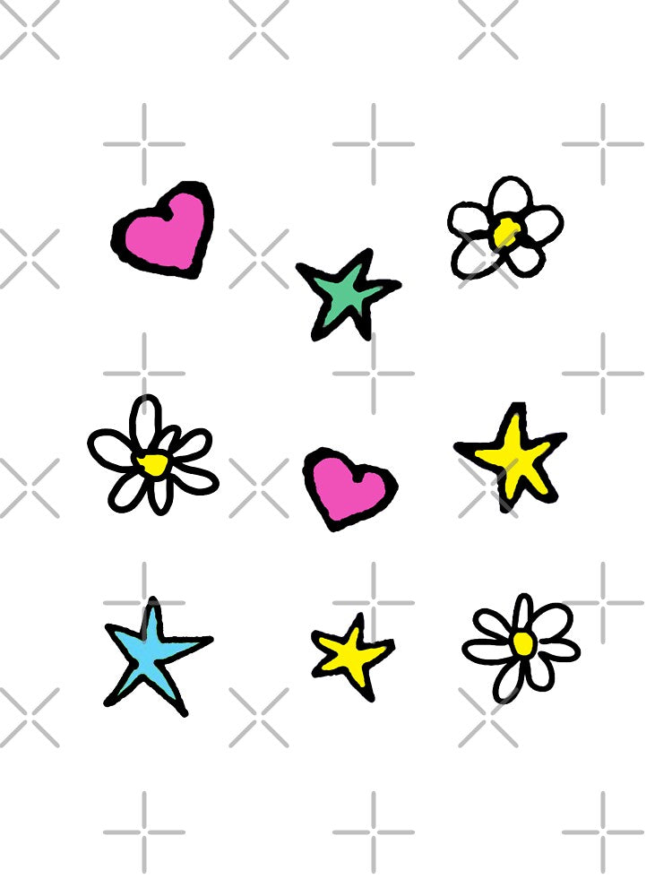 groovy y2k chick pattern (available as a sticker set) by AwkwardBadger