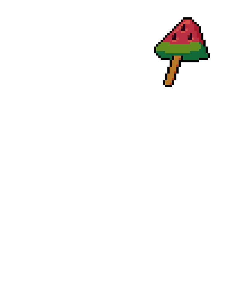 Pixel Watermelon Popsicle - pixel food art by LittleFoodShop