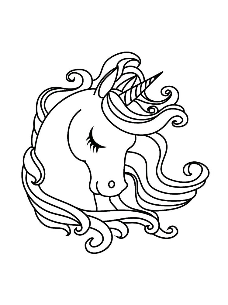Pretty Unicorn Outline by Mywaymylife
