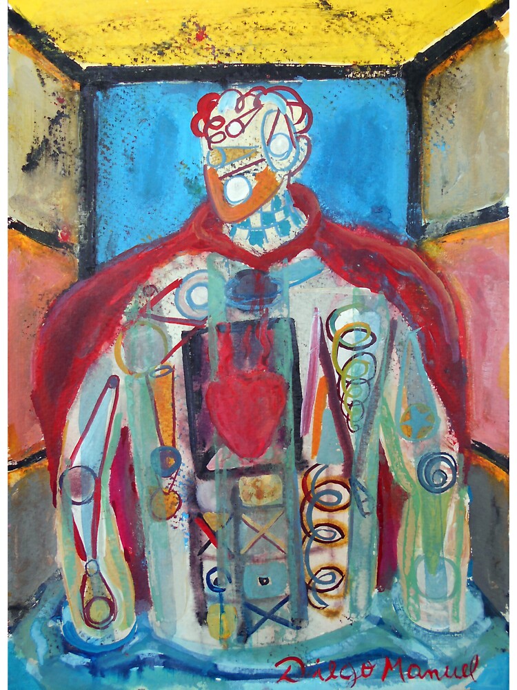 cubist study of a football fan by Diego Manuel Rodriguez