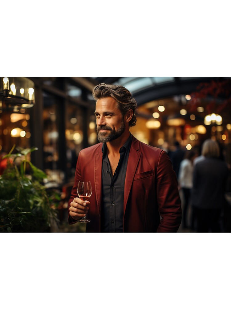 Sommelier Showcasing Wine for Upscale Restaurant by TheBrainArt
