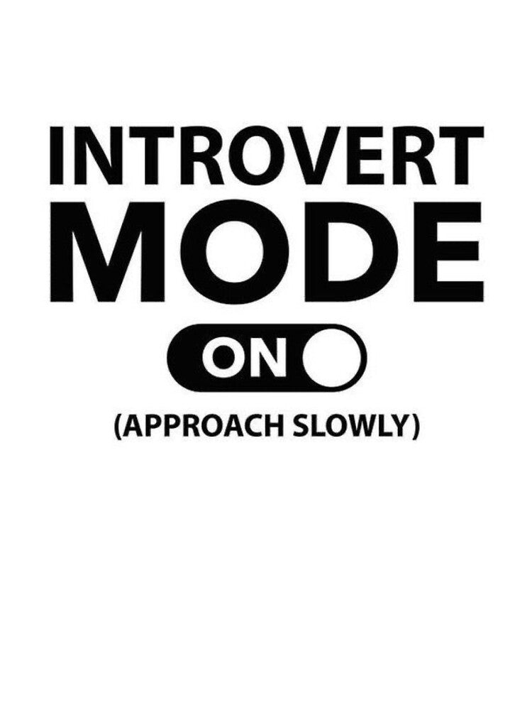 Introvert Mode On Shirt – Funny Introvert Warning Tee (Approach Slowly Minimal Design by VoltStudio