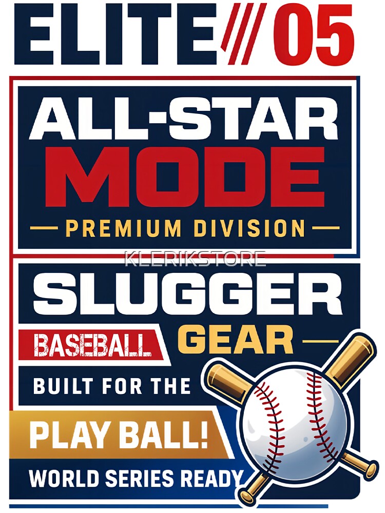 Elite 05 All Star Mode Premium Division Slugger Gear Play Ball World Series Baseball by KLERIKSTORE