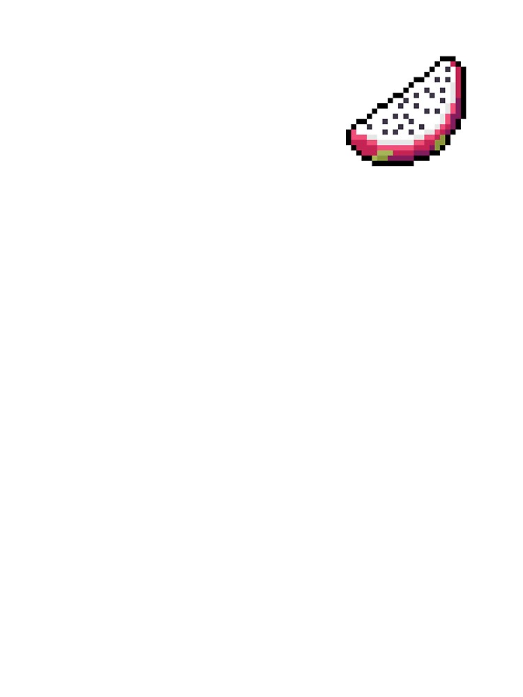 Pixel Dragon fruit Slice - pixel food art by LittleFoodShop