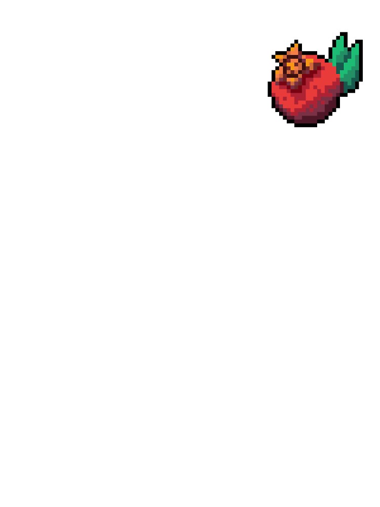 Pixel Pomegranate - pixel food art by LittleFoodShop