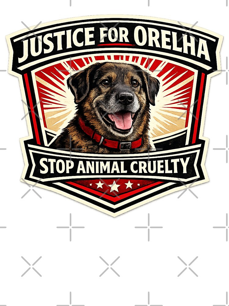 Justice for Orelha Stop Animal Cruelty Dog Badge by rocknrollstyles