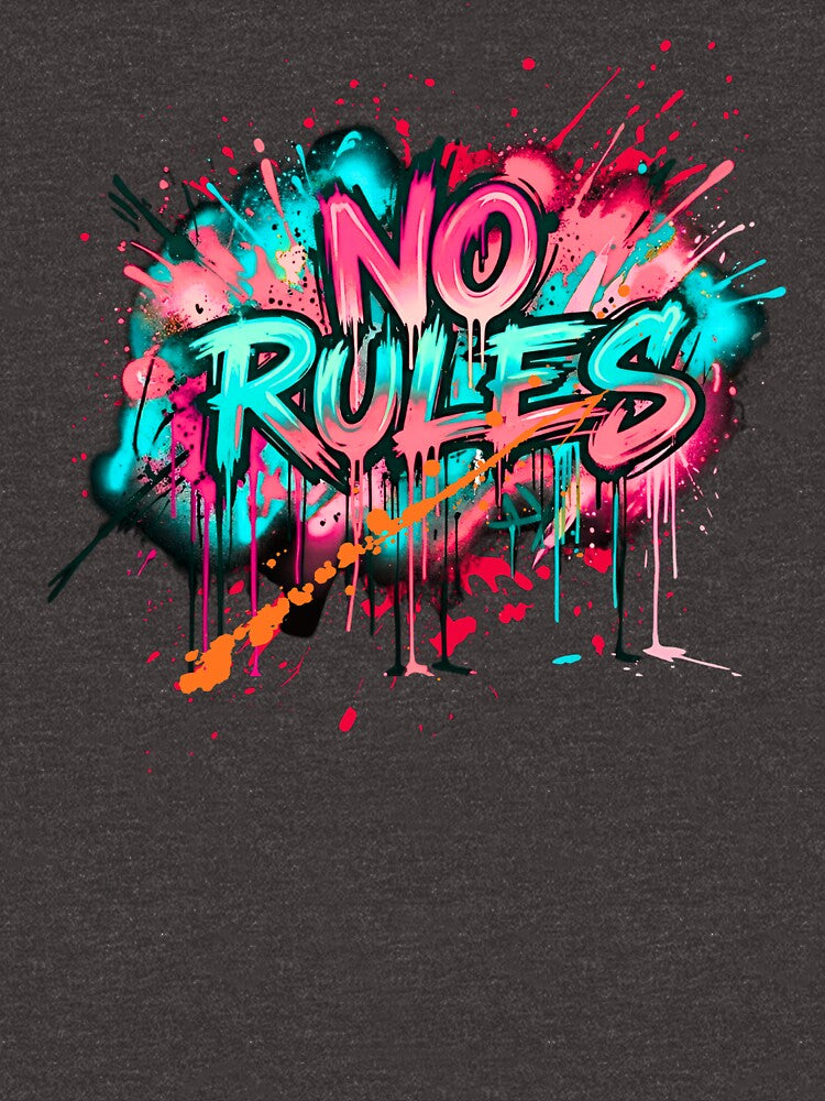 No Rules- Street Vibes Graffiti Art T-Shirt by typoinspired