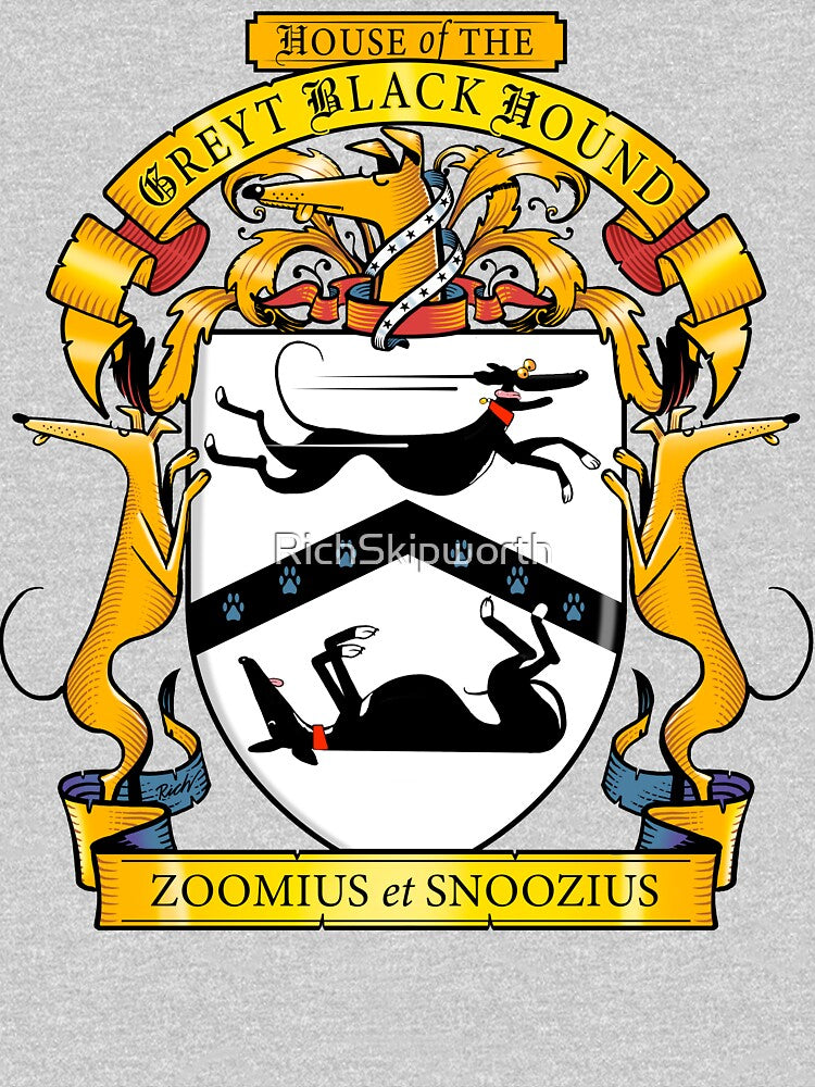 Greyhound Heraldry: Greyt Black Hound by RichSkipworth