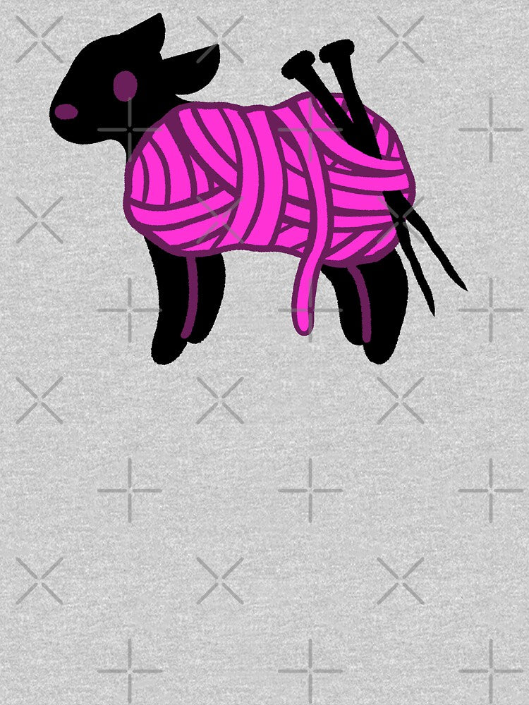 Pink Yarn Sheep by TheDangerGoose