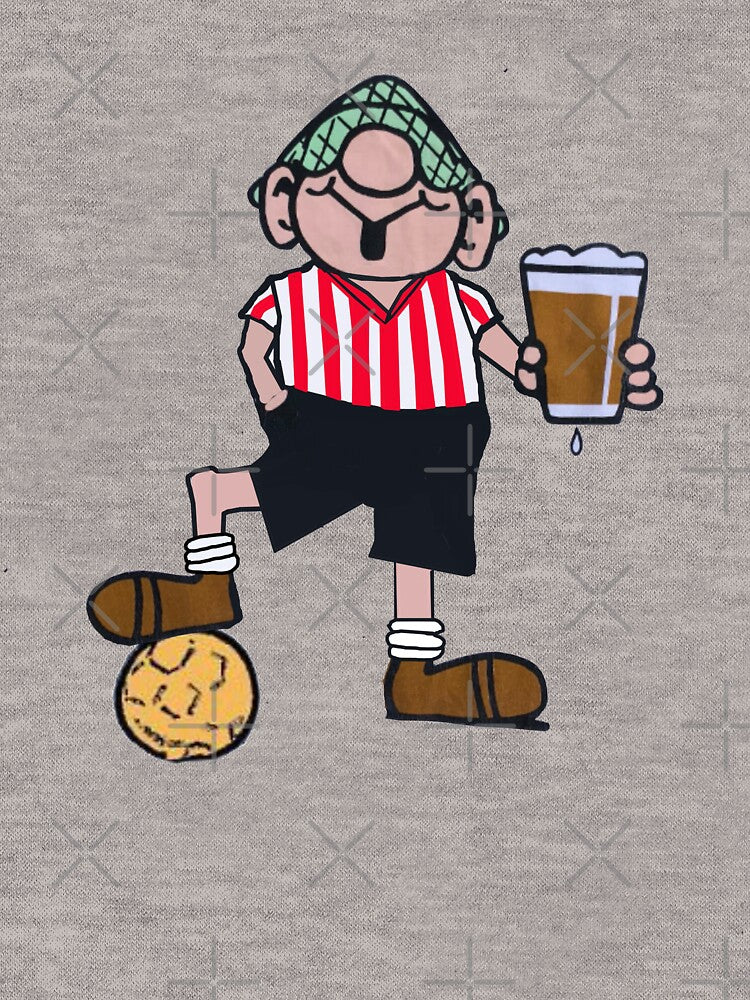 ANDY CAPP RED AND WHITE FOOTBALL SHIRT by Whatamidoing20