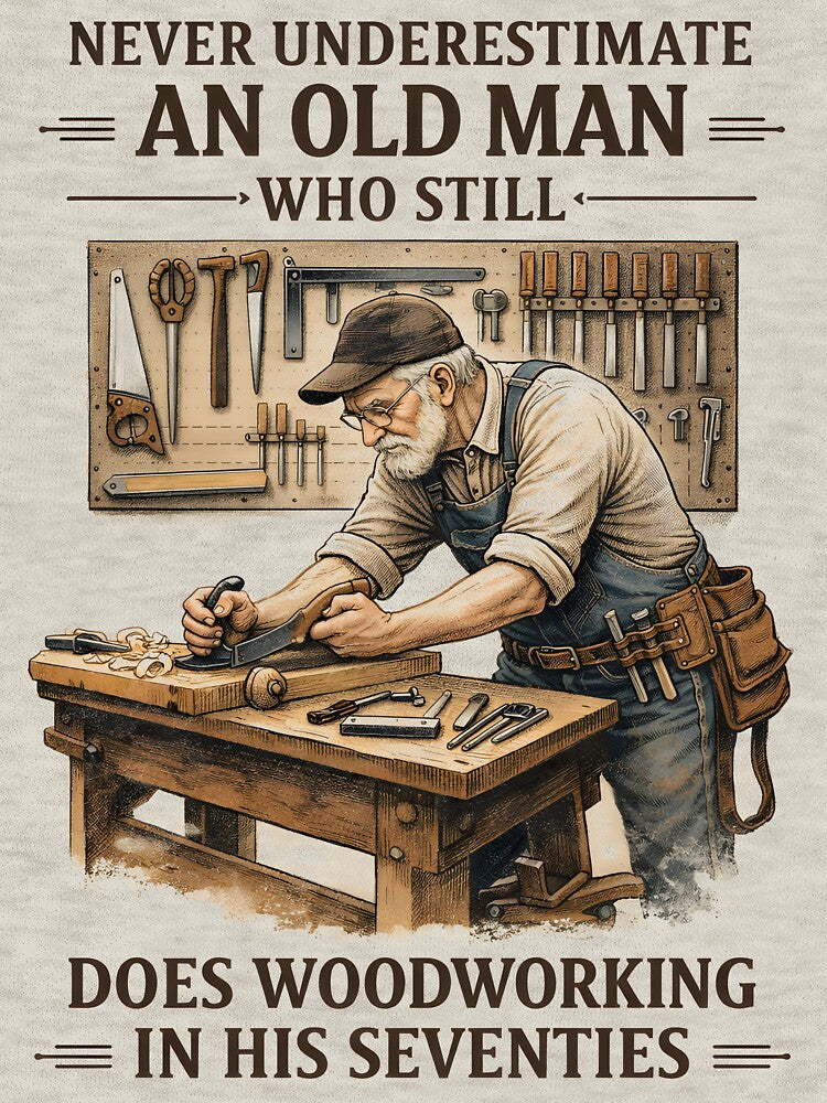 Never Underestimate an Old Man Who Still Does Woodworking by JODYSMORGAN
