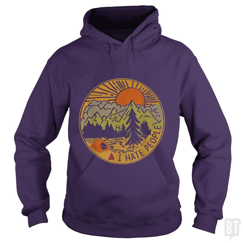 Love Camping I Hate People Hoodie