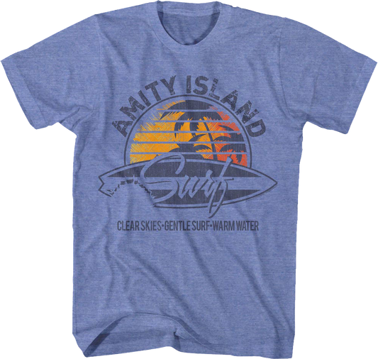 Retro Amity Island Surf Logo Jaws T-Shirt