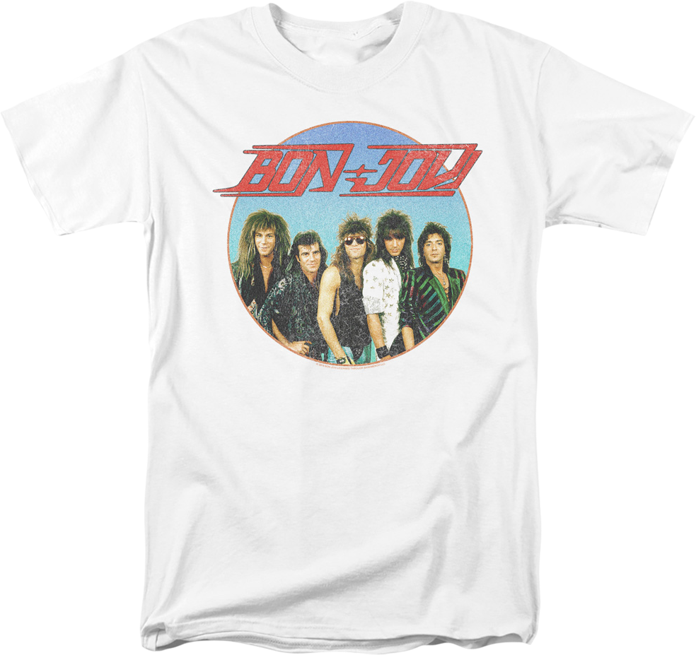 Retro Circle Bon Jovi T-Shirt
