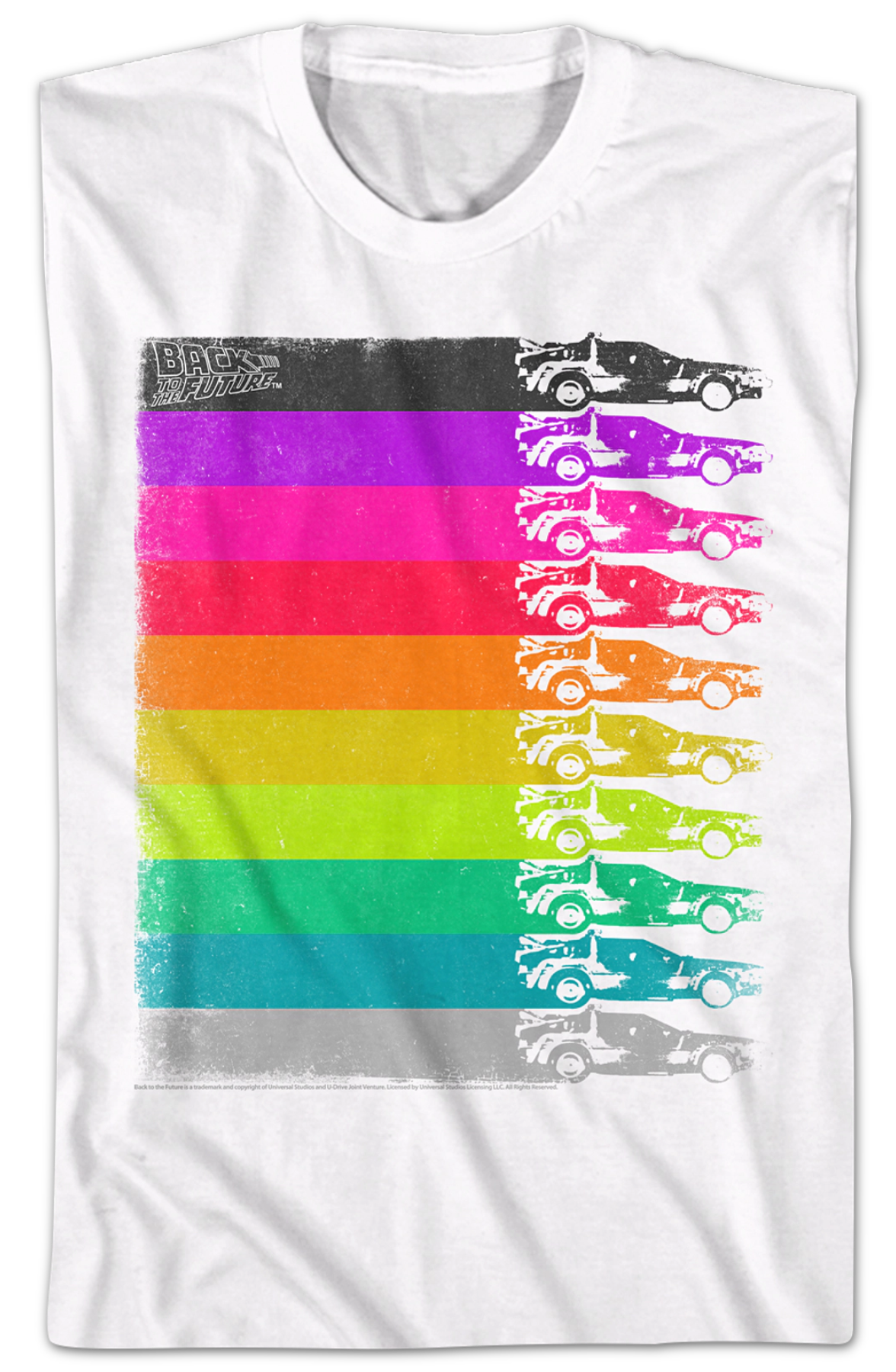 Retro DeLorean Colors Back To The Future T-Shirt