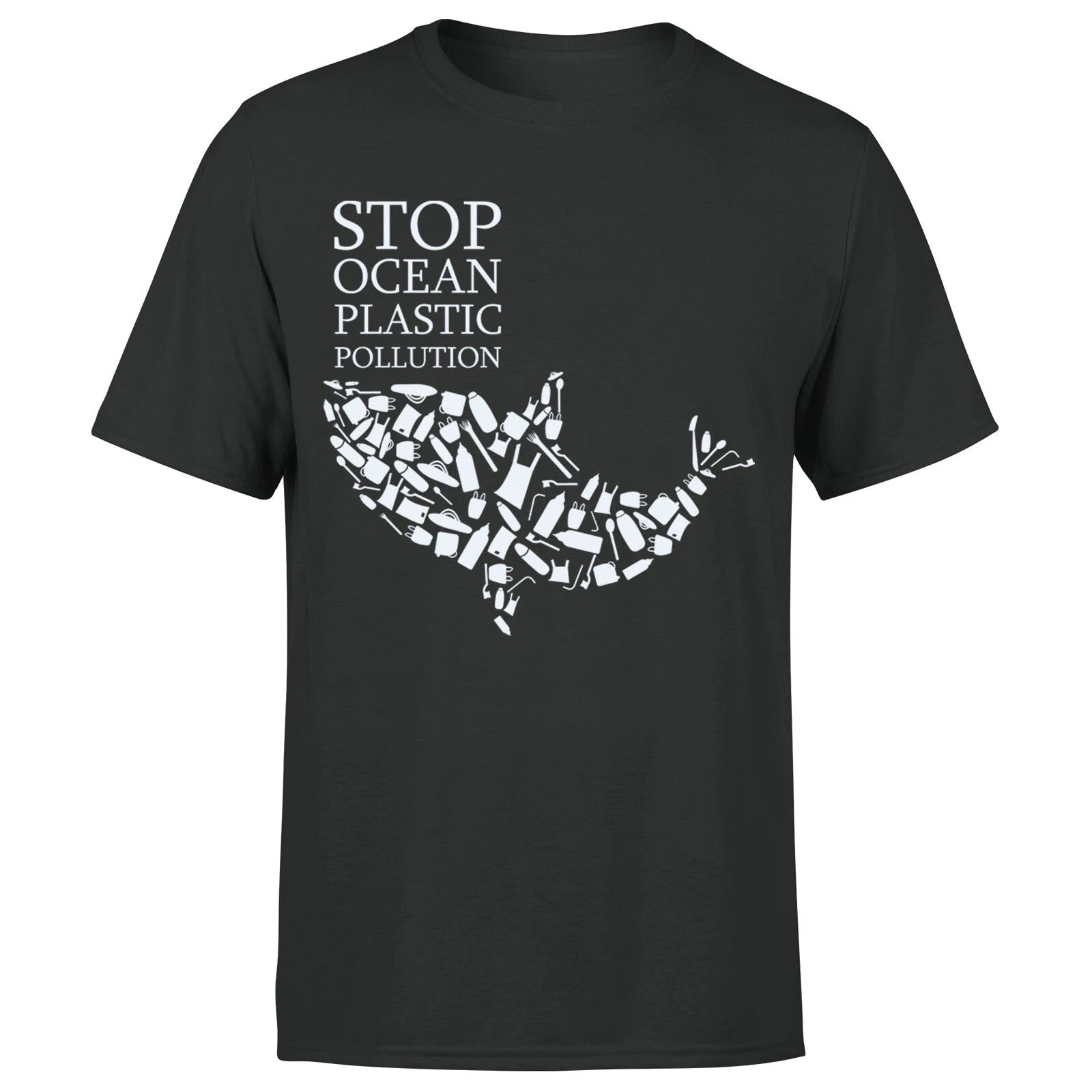 Environment T Shirt Stop Ocean Pollution Mens Climate Change Whale#Or#P1#A