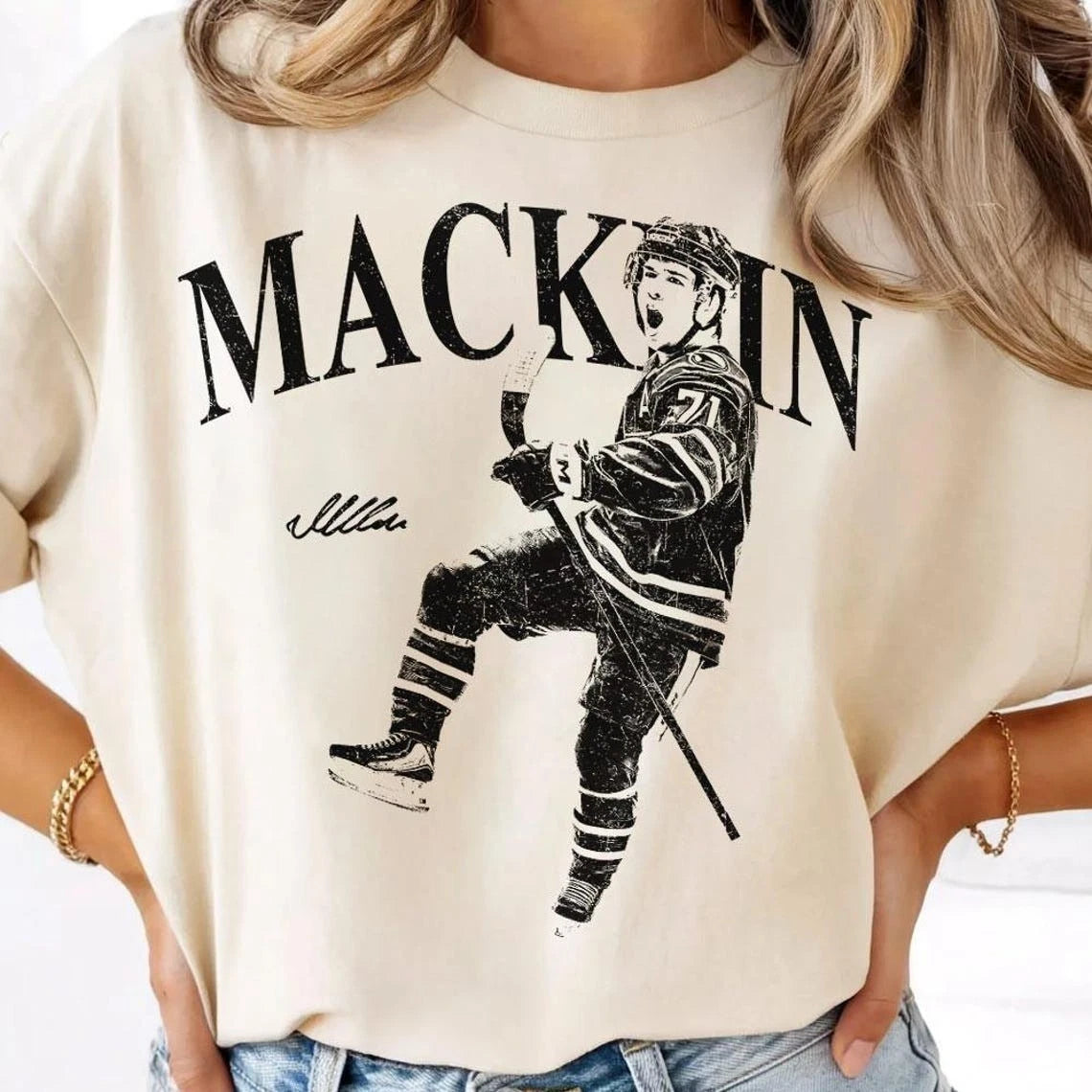 Macklin Celebrini Sharks Hockey Vintage Shirt - Hoodie - Crewneck - T-shirt