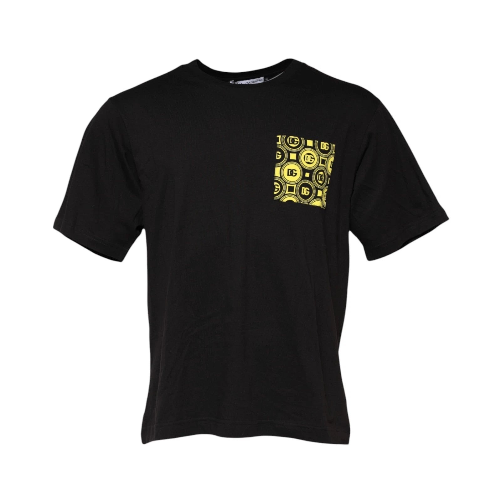 Dolce & Gabbana Men's Black Minimalist Cotton Round Neck T-Shirt IT48/US38/M