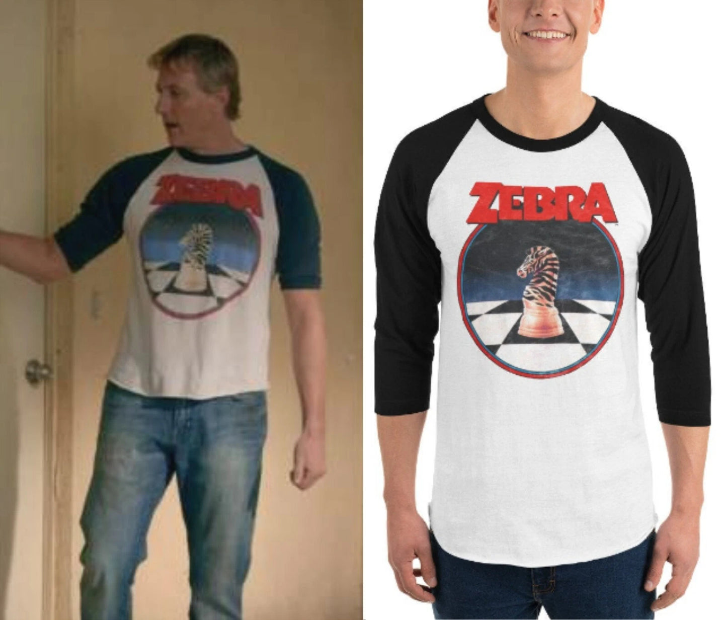 Cobra Kai Johnny Lawrence Zebra Unisex 3/4 sleeve raglan shirt