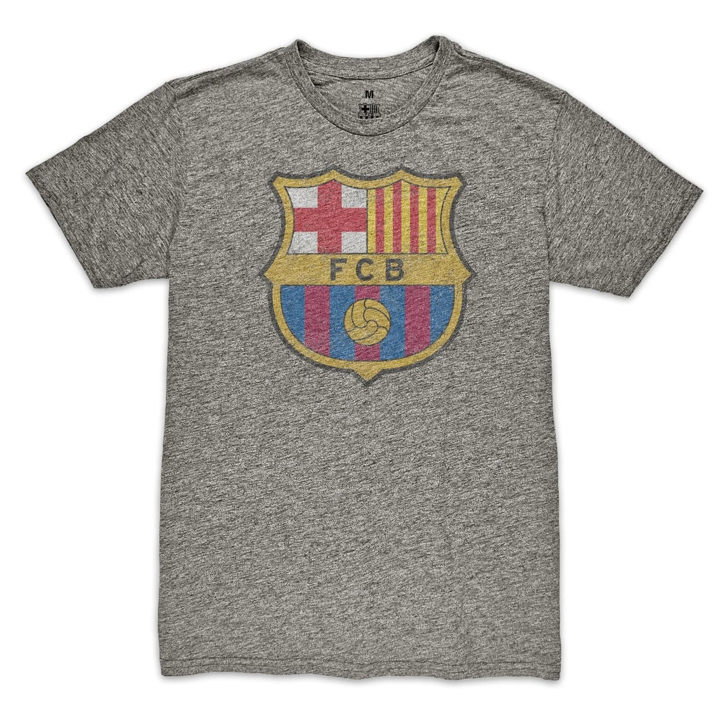FC BARCELONA Premium Vintage Triblend Slub T-Shirt - Grey - 1863FC