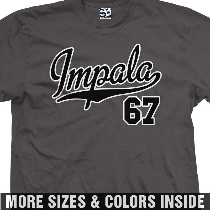 67 Impala PRO Script T-Shirt | 1967 SS Jersey Team Sports Logo Design Print Tee