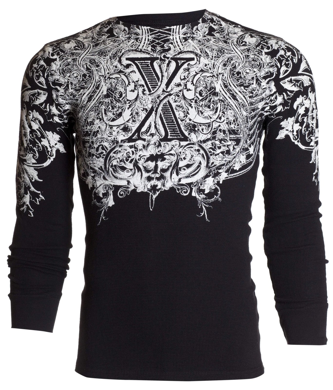Xtreme Couture by Affliction Men's Thermal Shirt Autumn Biker Tattoo
