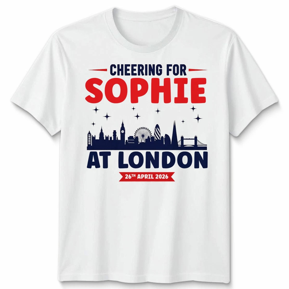 Personalized London 2026 Running Unisex Tshirt Custom Name 5K 10K Half Marathon