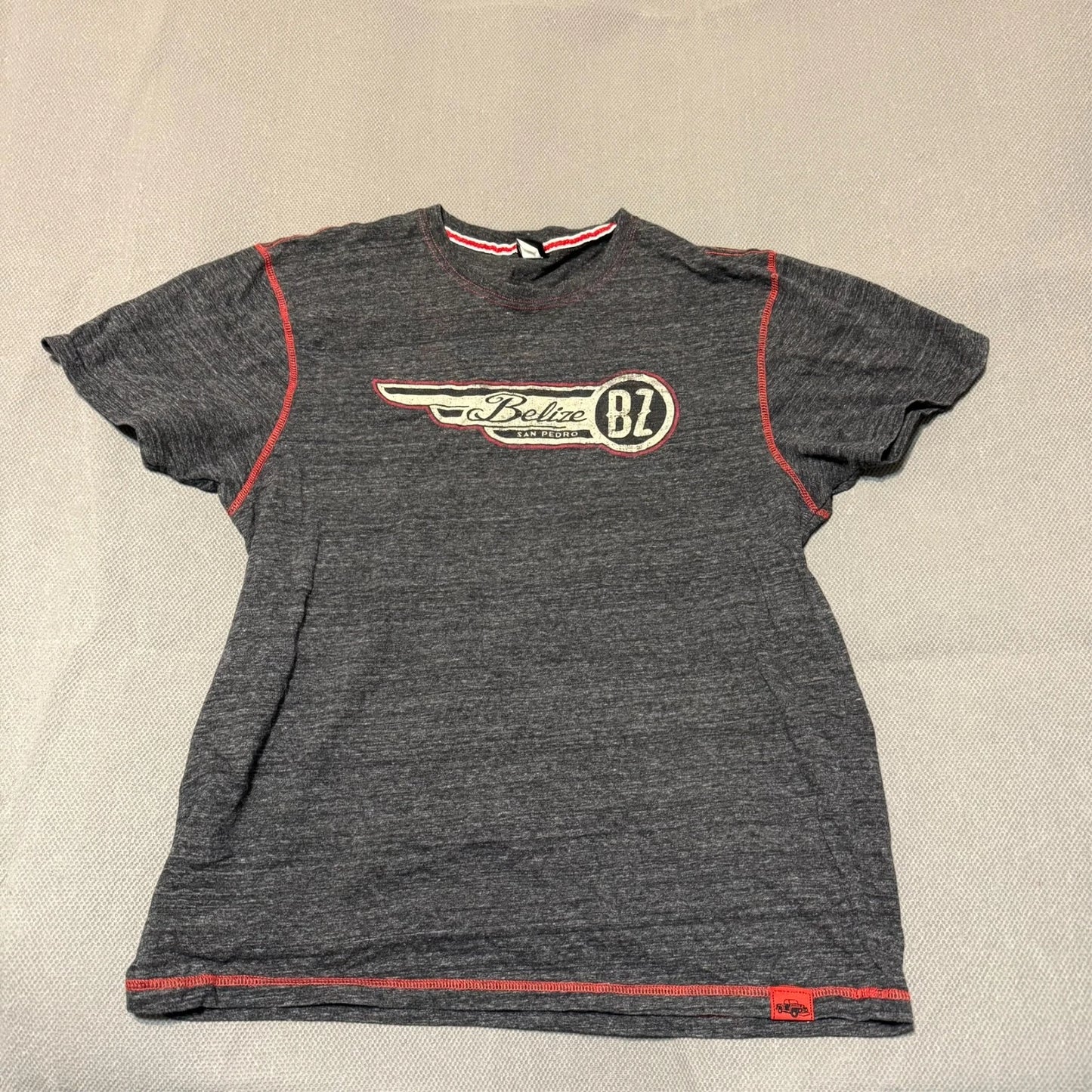 Premium Brand 51 Mens T-Shirt Size M Grey Red Thread Series Belize Bz San Pedro
