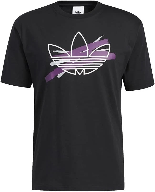 ADIDAS T-Shirt Originals Men's Paint Brush Trefoil Tee Shirt Black BNWT