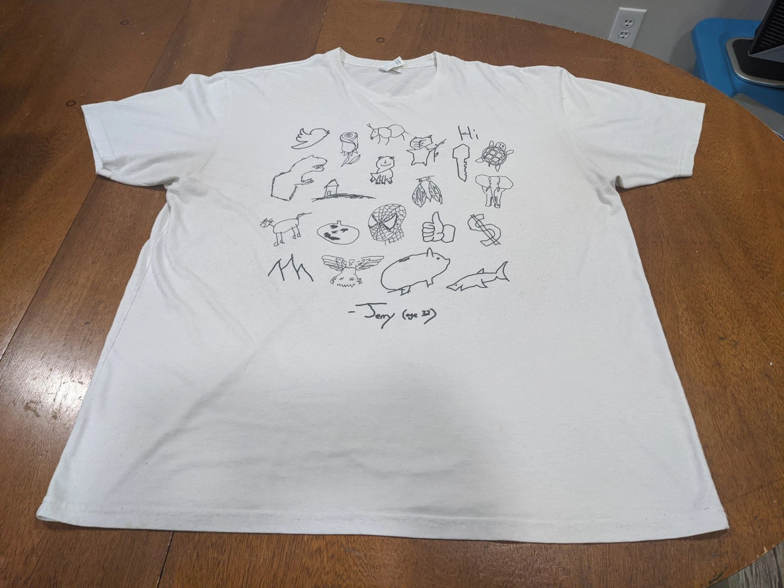 JerryRigEverything Art Class With Jerry Unisex XXL T-Shirt (Gently Used), White