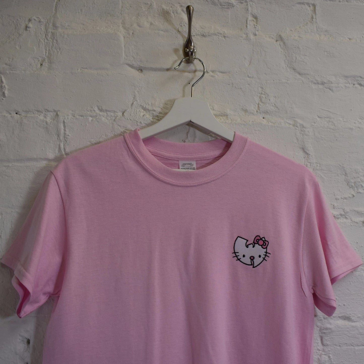 Wu Kitty Hip Hop Cartoon Pink Tee T-shirt by Actual Fact