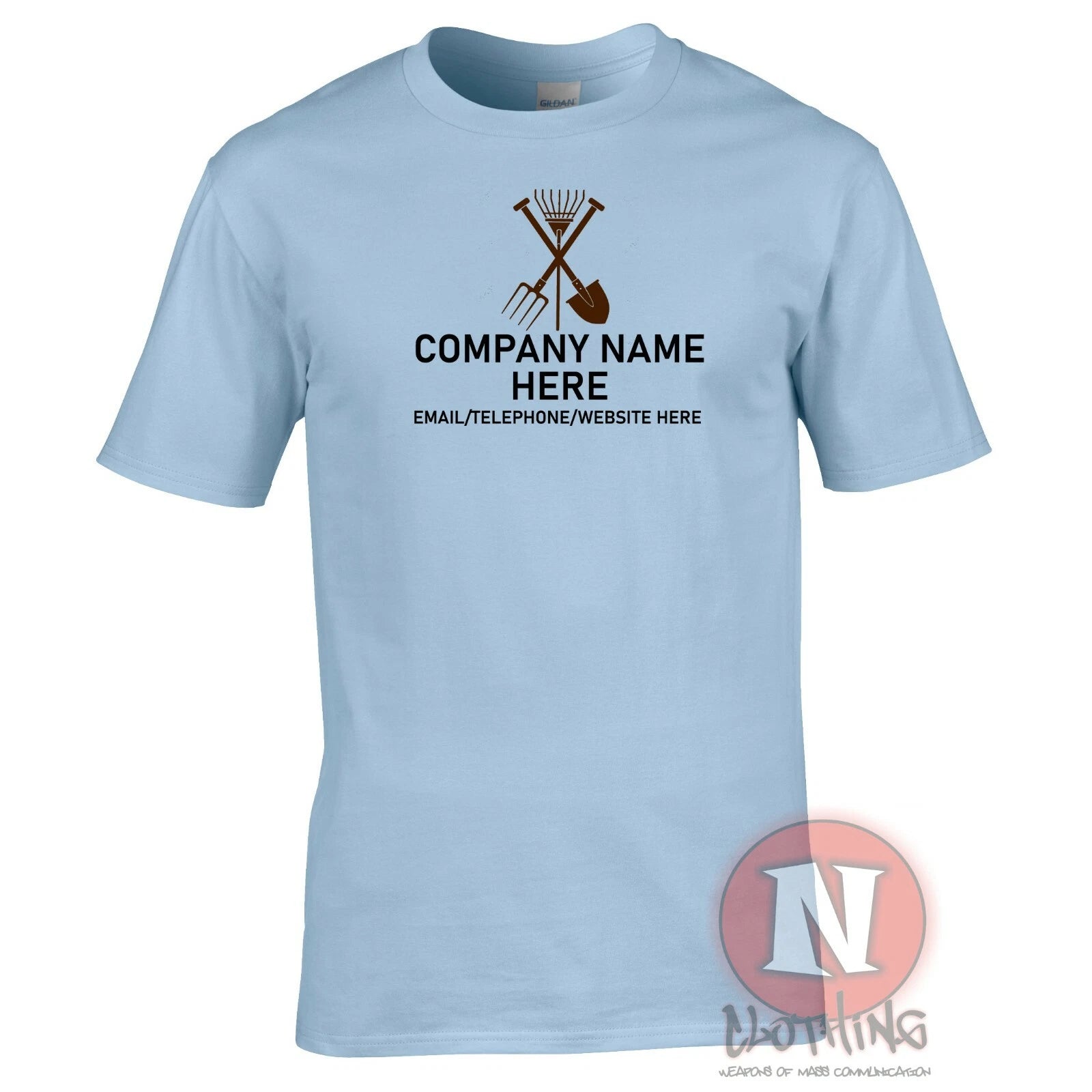 Landscaper gardener custom t-shirt personalise gardening work wear customize