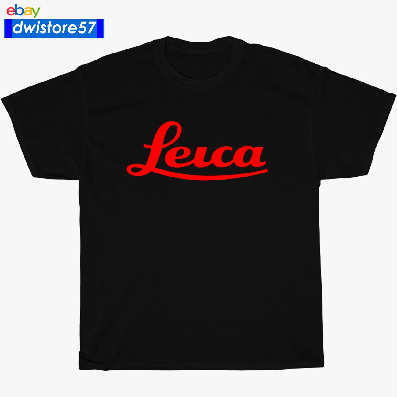 New Leica Camera Logo Black/Navy/White/Grey T-Shirt S-5XL