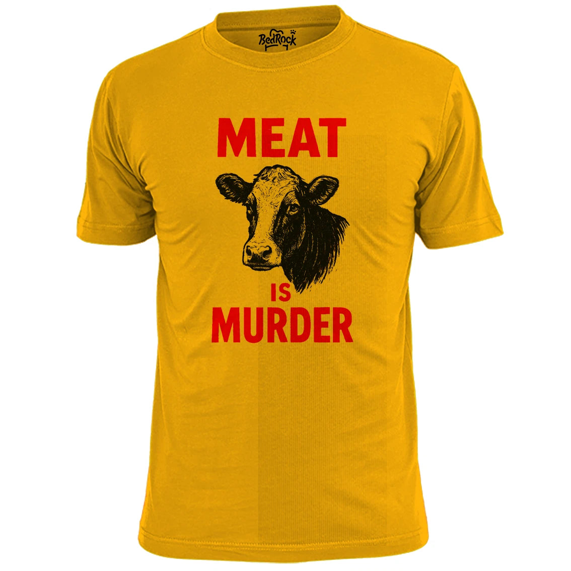 Mens Meat Is Murder Cow  T Shirt Animal Rights Welfare