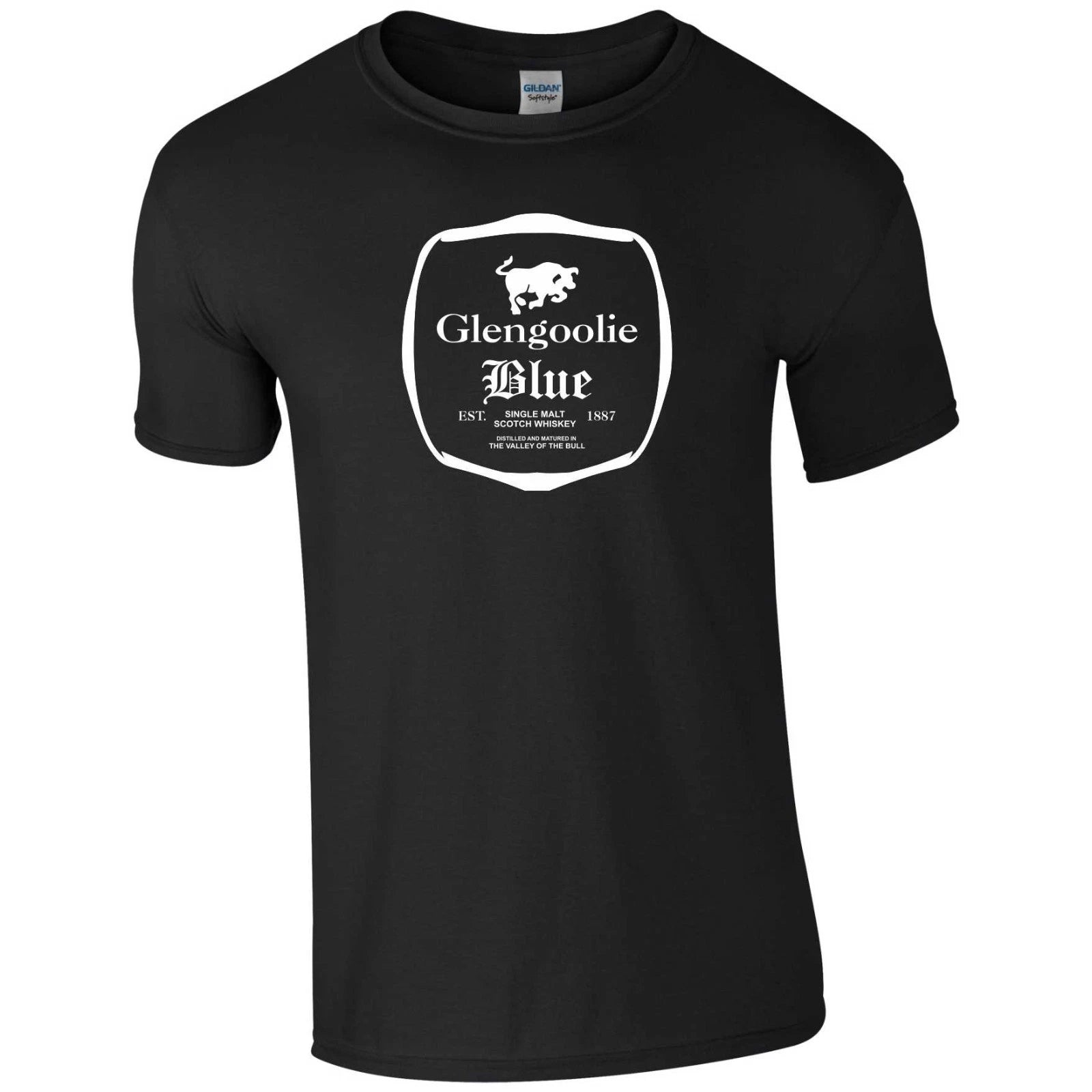 Glengoolie Blue Scotch T Shirt Archer Wine Funny Christmas Xmas Gift Men Tee Top