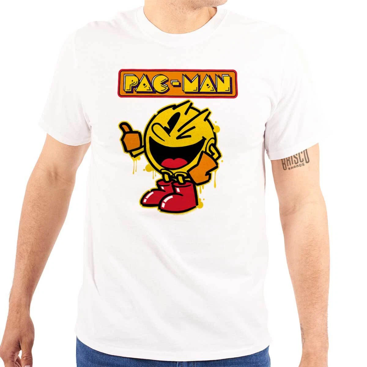 Retro PACMAN Video Arcade Game Urban Drip Womens or Mens Crewneck T Shirt Tee
