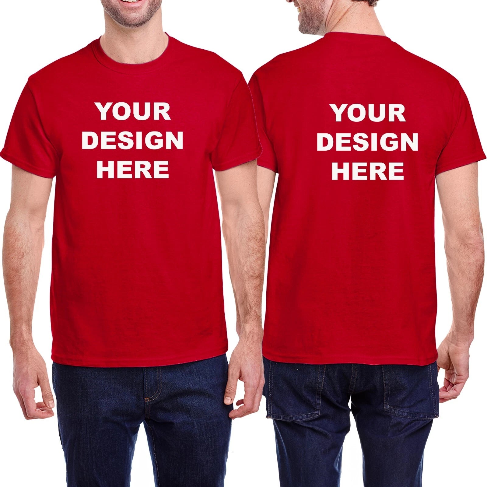 Personalized Unisex Short Sleeve T Shirts Logo Photo Text Customizable t-shirts