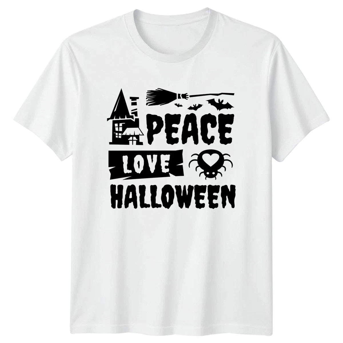 Peace Love Halloween T-Shirt Costume Halloween Gift For Him And Her