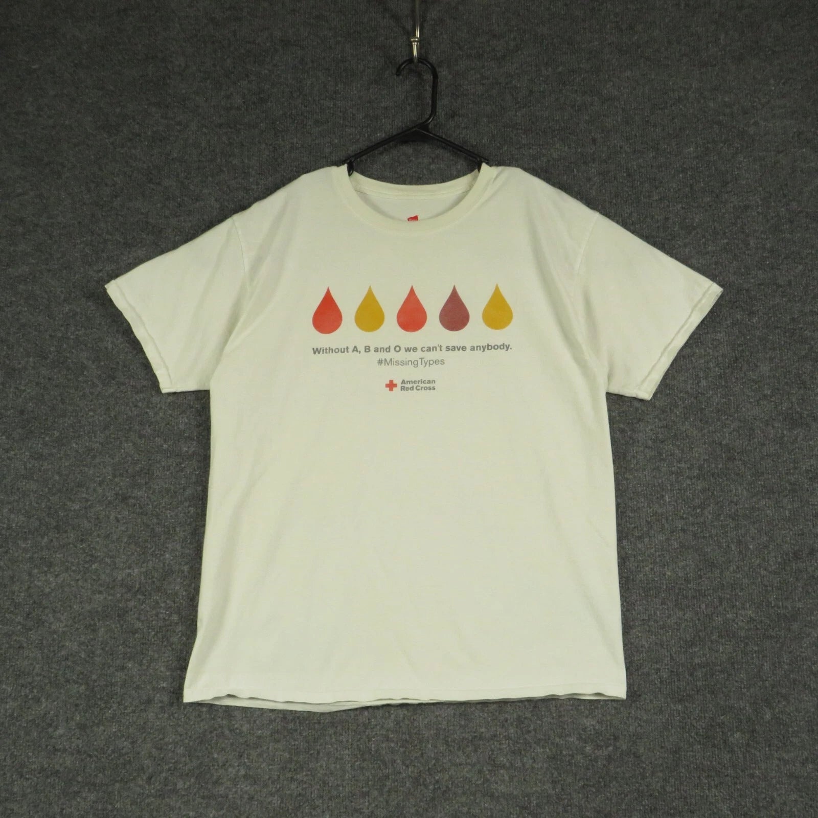 Hanes Shirt Mens Large White Short Sleeve Crew Neck Pullover T Shirt