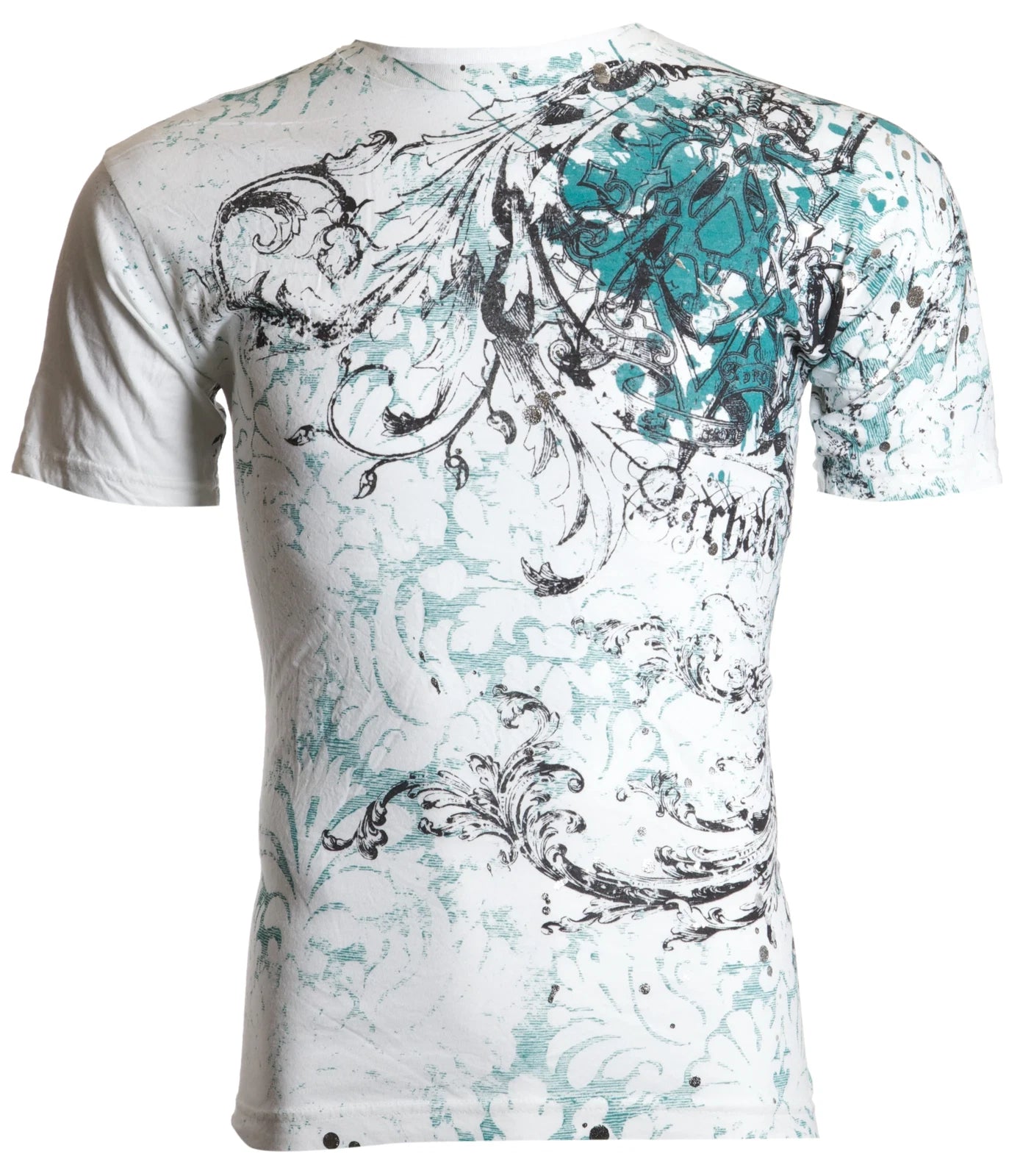 Archaic by Affliction Men's T-Shirt Heraldry Wings Biker